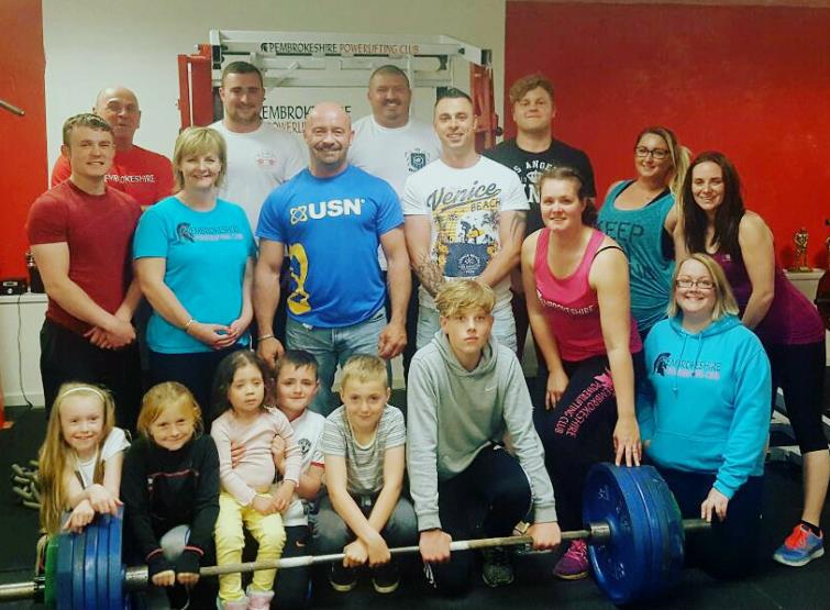 Some of the top performers at the Pembrokeshire Powerlifting Club